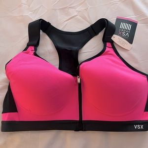 Victoria’s Secret Victoria Sport Sports Bra, Size 38D, Pink and Black